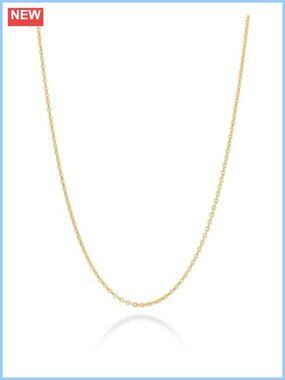 Italian 925 Sterling Silver 1mm Cable Chain Necklace